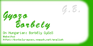 gyozo borbely business card